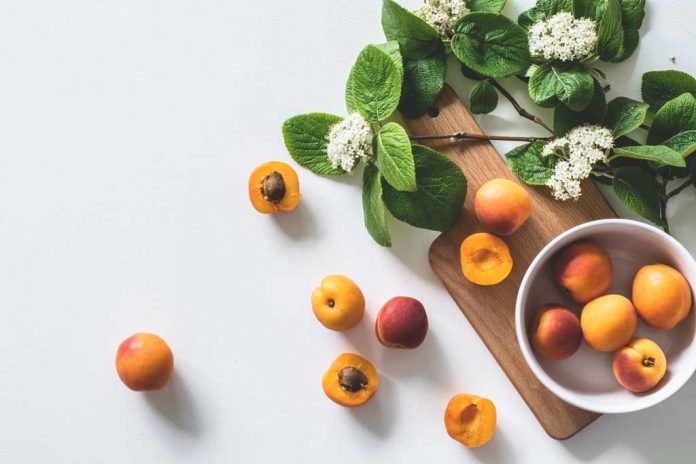 Savory Fresh Apricot Bites Fresh Apricots being prepared for the bites