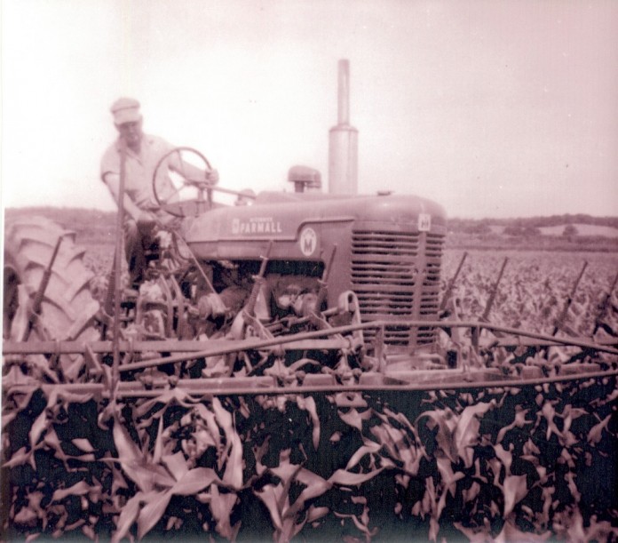 old farm photo field work