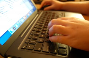 laptop typing