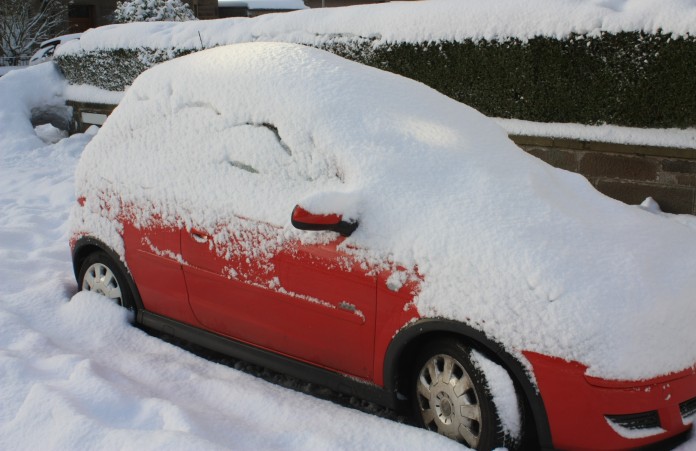 car in snow car in snow