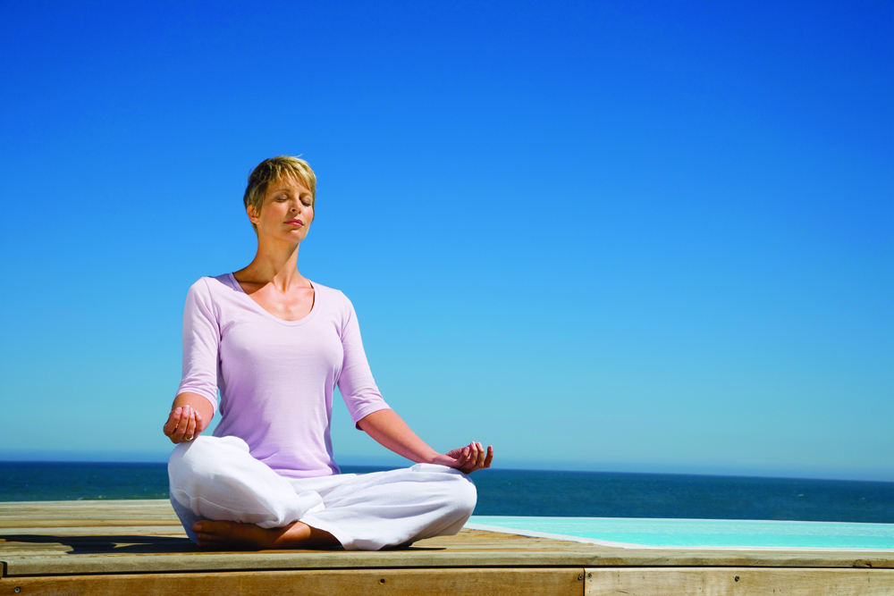 Woman meditating