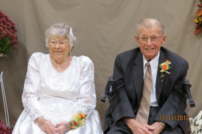 Don and Ruth Sanor recently celebrated their 70th wedding anniversary. They were married January 20, 1943. They have 7 children, 23 grandchildren and 25 great-grandchildren.