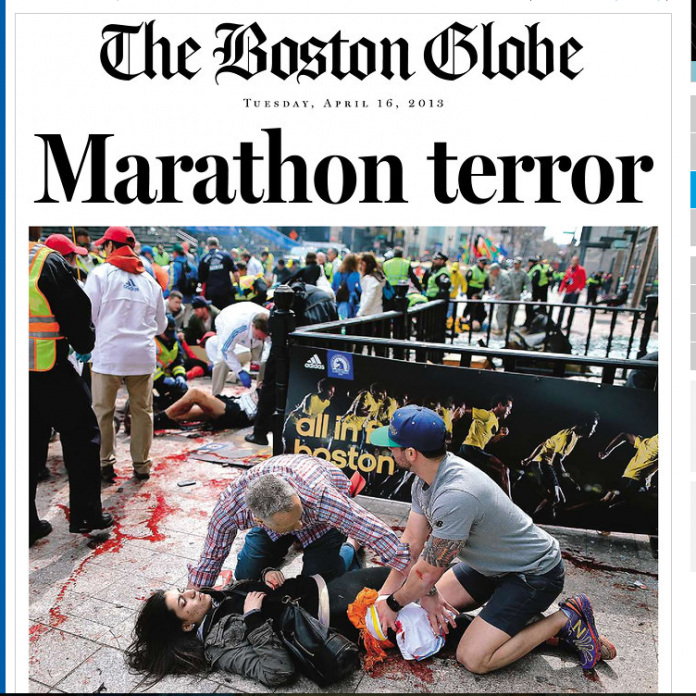Boston Globe front page