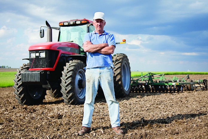 farmer and tractor