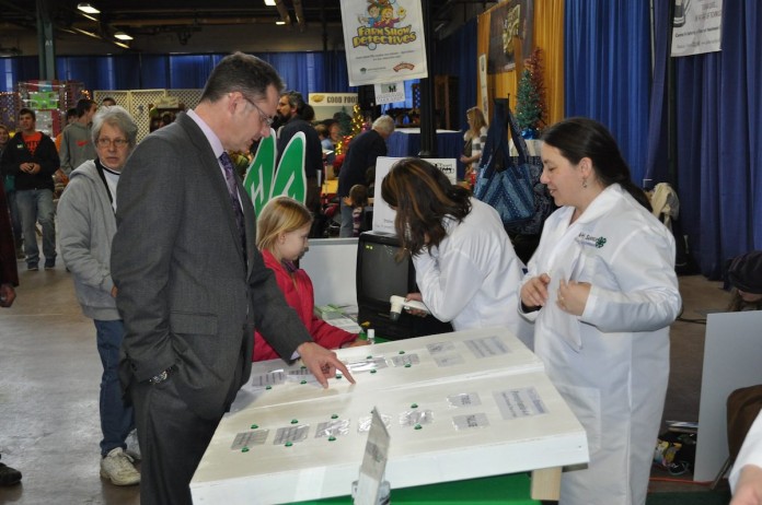 Shell rep at 4-H learning station Shell rep at 4-H learning station