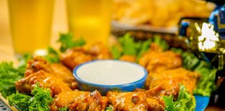 Sweet Gingered wings on a plate.