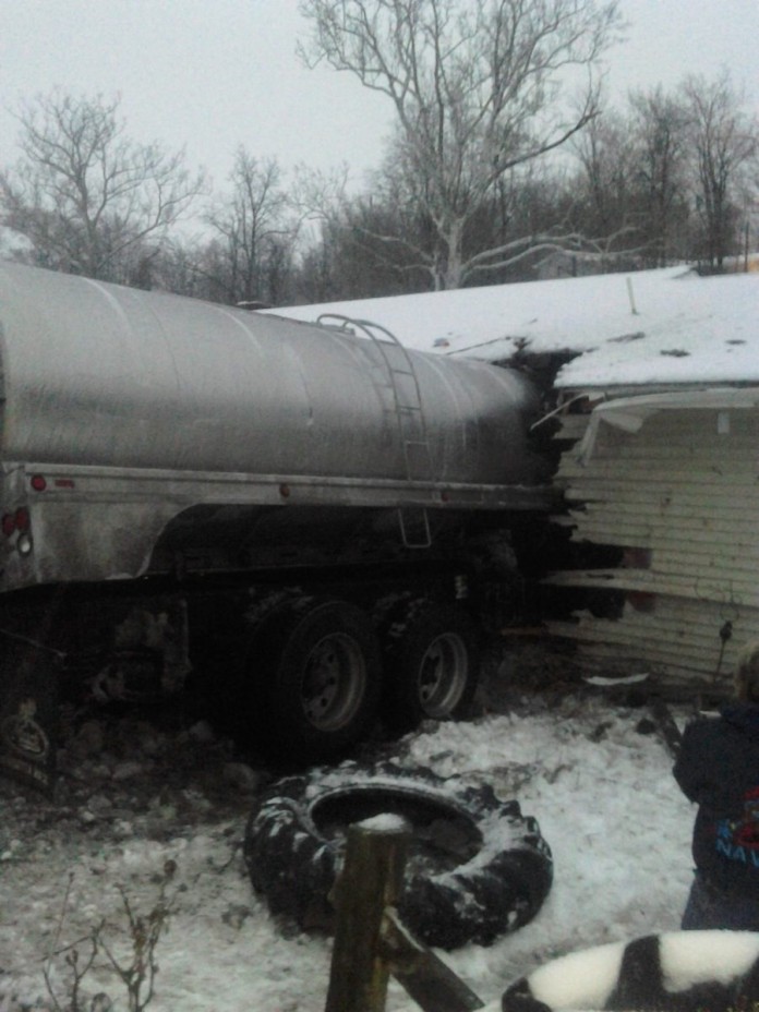Milk truck crash