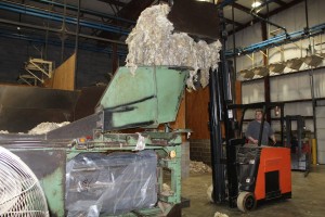 wool baling drop