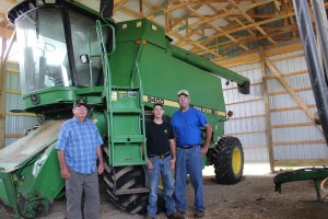 Cole Harmon with uncles Lee and Carl Kithcart.