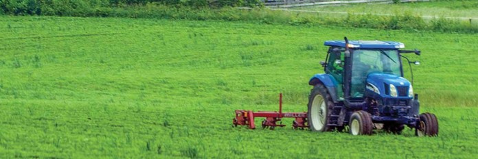 tractor in field tractor in field
