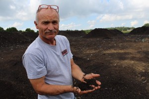 Nate Andre, with compost.