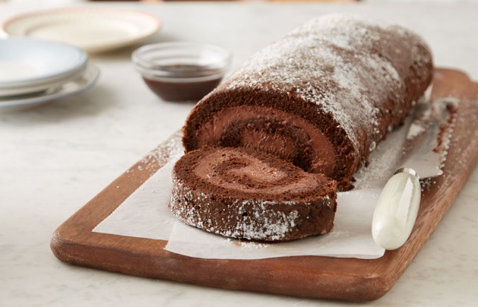 Chocolate mousse cake roll Chocolate mousse cake roll