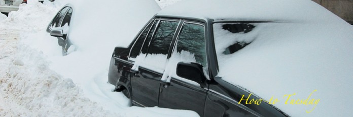 snow covered car snow covered car