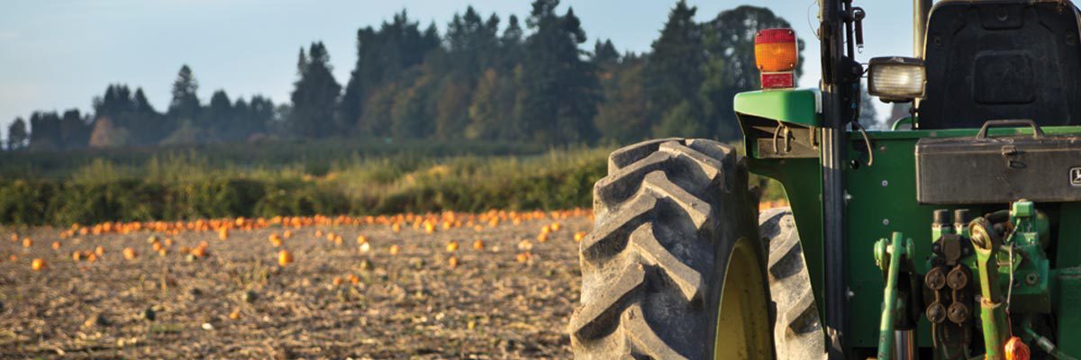 tractor and field