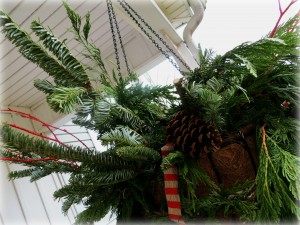 Bough holiday basket