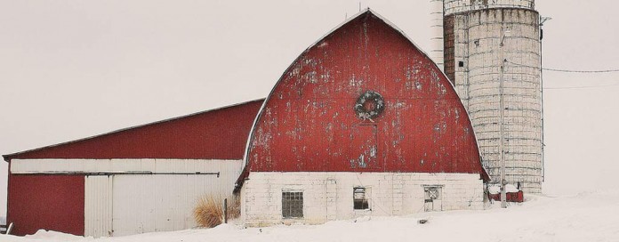 Barn decorated for Christmas Barn decorated for Christmas