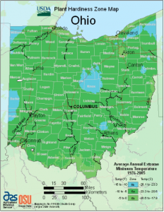Ohio hardiness map