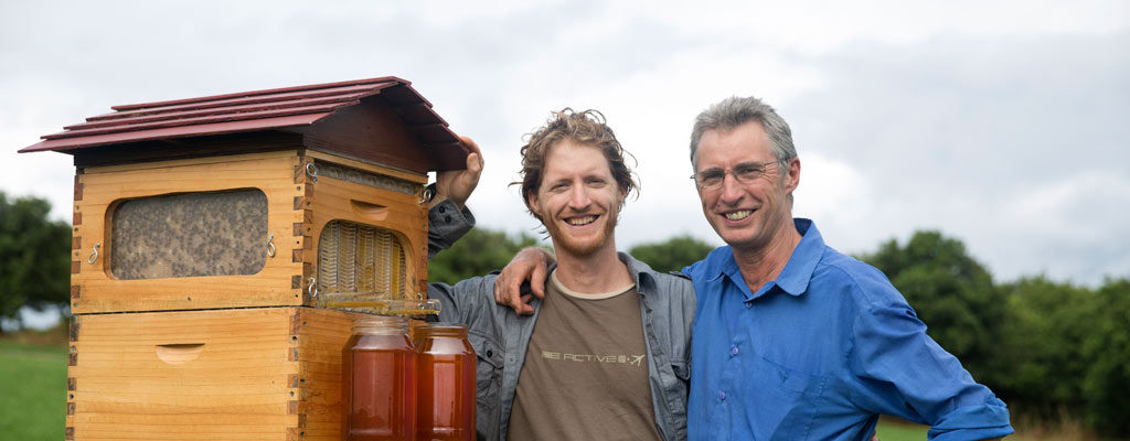Cedar and Stuart Anderson with Flow Hive