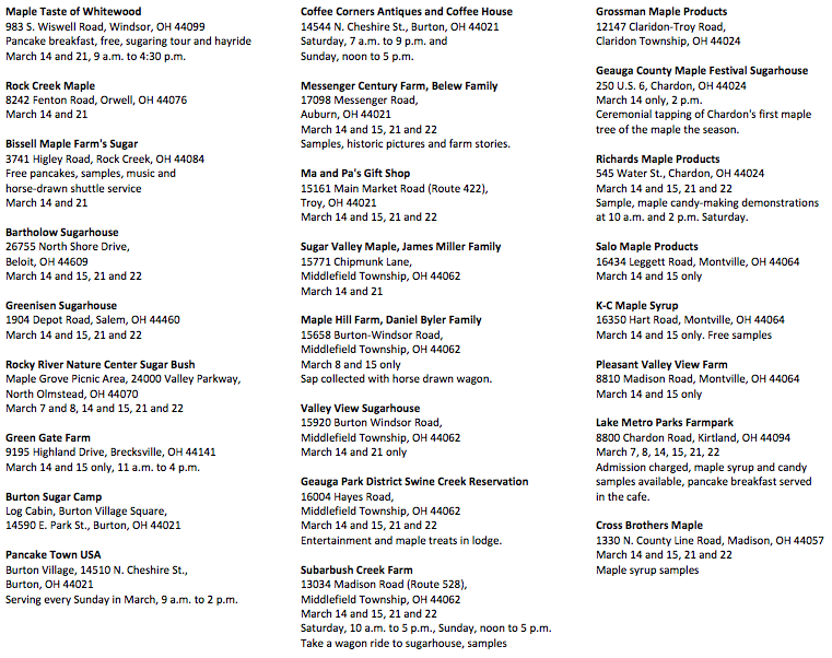 Maple Madness Tour Stops