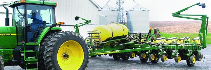 tractor and planter.1200 corn planter