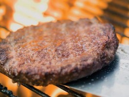 burger on the grill