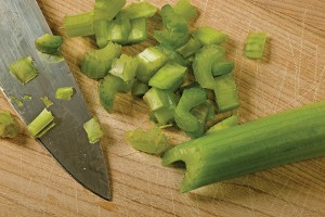 chopped celery
