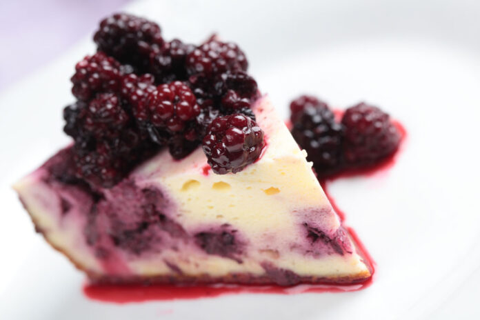 blackberry-cheesecake Blackberry Swirl Cheesecake