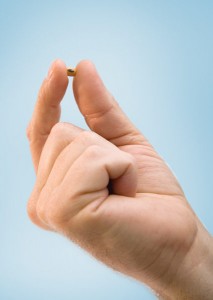hand holding seed