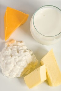 milk, cheese, butter, cottage cheese
