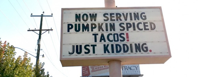 pumpkin tacos sign Pumpkin taco sign