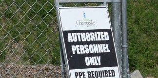 chesapeake well site sign