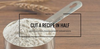 measuring cup of flour