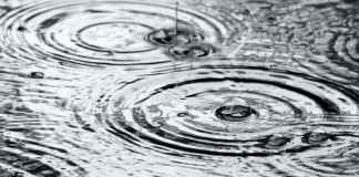 raindrops on puddles
