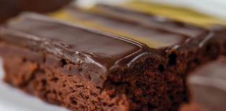 brownies with chocolate icing