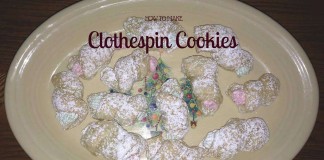 clothespin cookies on plate