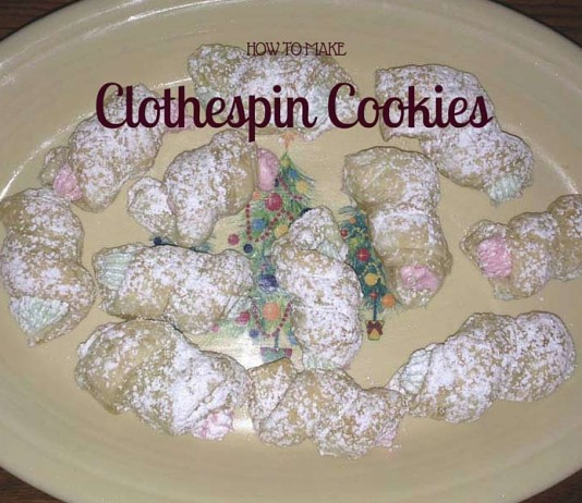 clothespin cookies on plate