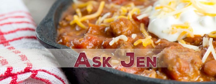 Chili with Ask Jen text Chili with Ask Jen text