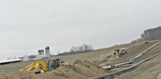 Carroll County pipelines under construction.