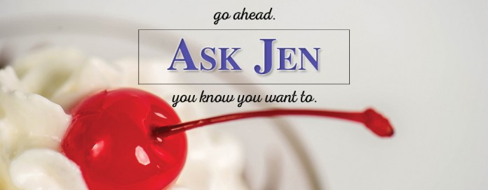 Ask Jen text with cherry Ask Jen text with cherry
