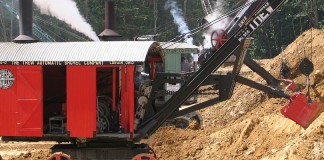 vintage steam shovel