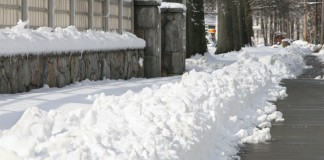 snowy sidewalk