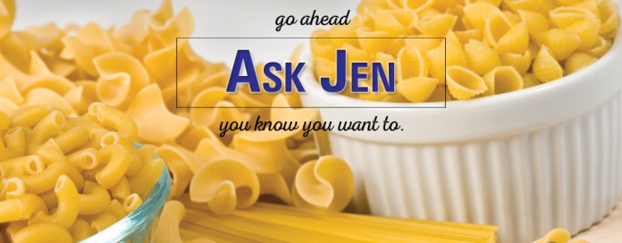 pasta with Ask Jen text pasta with Ask Jen text