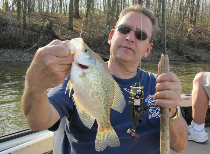 fisherman holding crappie fisherman holding crappie