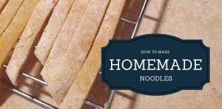 homemade noodles with text