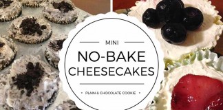 mini no-bake cheesecakes