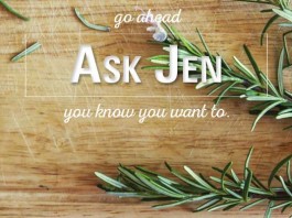 rosemary with Ask Jen text