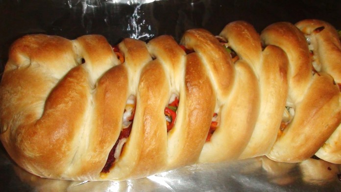 Braided Italian Pizza Loaf Braided Italian Pizza Loaf