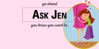 mother and daughter with Ask Jen text