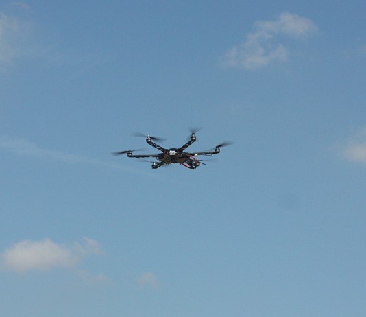 drone in sky