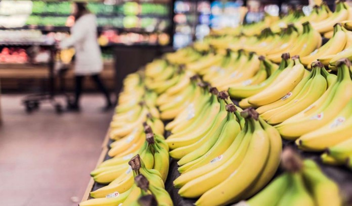 bananas at supermarket bananas at supermarket